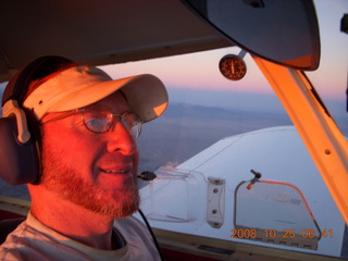 Adam flying N4372J at sunrise