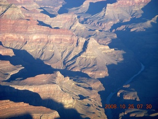 aerial - Grand Canyon just after sunrise