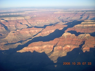 36 6nr. aerial - Grand Canyon just after sunrise