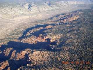 aerial - Grand Canyon just after sunrise