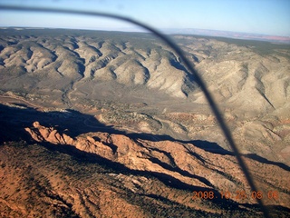 aerial - Utah landscape - orange and white cliffs