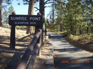372 6nr. Bryce Canyon - Sunrise Point sign