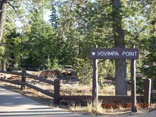 389 6nr. Bryce Canyon - Yovimpa Point sign