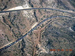 aerial - I-17 totally stopped - traffic artery infarction