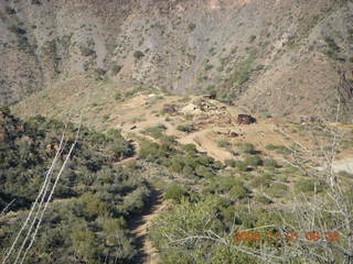 59 6p1. Bagdad run - old mine building from above