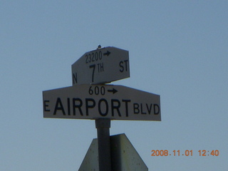 101 6p1. Airport Road sign