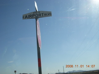 108 6p1. Airport Road sign
