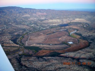 7 6pf. aerial - pre-dawn Verde River canyon