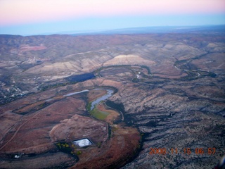 8 6pf. aerial - pre-dawn Verde River canyon