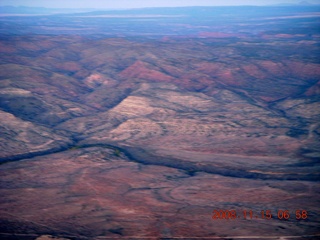 9 6pf. aerial - pre-dawn Verde River canyon