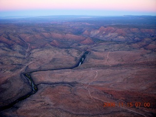 11 6pf. aerial - pre-dawn Verde River canyon