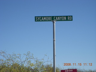 Verde Canyon - Sycamore Canyon Road run - signpost