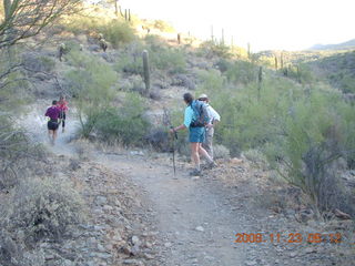 Go John hike - runners, Bev, and Beth