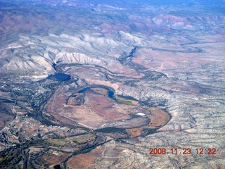 aerial - Cottonwood and Verde River canyon