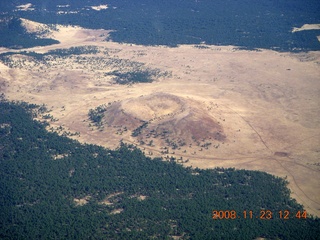 aerial - volcano crater near Humphrey's Peak