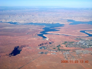 82 6pp. aerial - Grand Canyon - east end, Glen Canyon dam near Page
