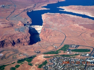 86 6pp. aerial - Grand Canyon - east end, Glen Canyon dam near Page