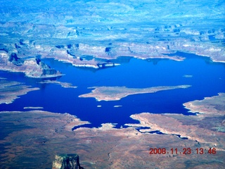aerial - Grand Canyon - east end, Glen Canyon dam near Page