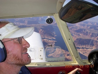 aerial - Adam flying N4372J over Lake Powell