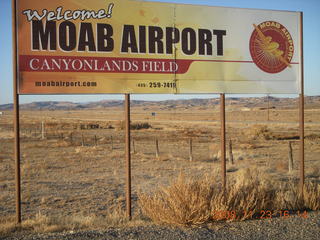 Canyonlands/Moab Airport (CNY) sign