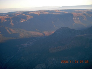25 6pq. aerial - Colorado canyon at sunrise