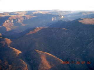 26 6pq. aerial - Colorado canyon at sunrise