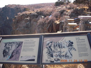 179 6pq. Black Canyon of the Gunnison National Park sign and view