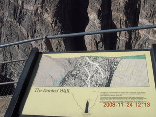 195 6pq. Black Canyon of the Gunnison National Park sign and view