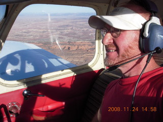 289 6pq. Adam flying N4372J over Arches