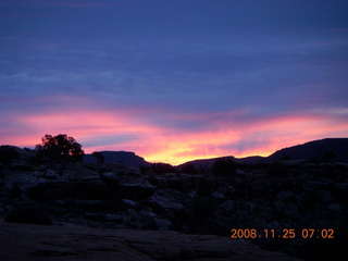 Arches National Park - pre-dawn red sky