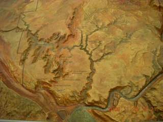Arches National Park visitor center relief map