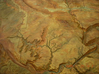 Arches National Park visitor center relief map