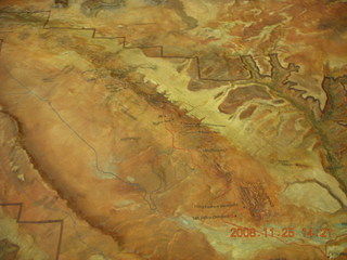 222 6pr. Arches National Park visitor center relief map