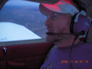 3 6ps. aerial - Canyonlands, cloudy dawn, Adam flying N4372J
