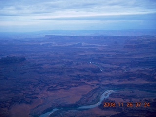 aerial - Canyonlands, cloudy dawn, Adam flying N4372J
