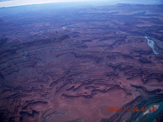21 6ps. aerial - Canyonlands, cloudy dawn