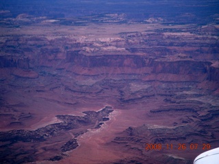 aerial - Canyonlands, cloudy dawn - Adam flying N4372J