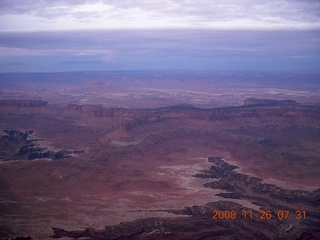 28 6ps. aerial - Canyonlands, cloudy dawn