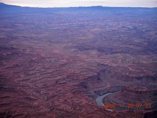 35 6ps. aerial - Canyonlands, cloudy dawn