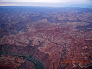 38 6ps. aerial - Canyonlands, cloudy dawn