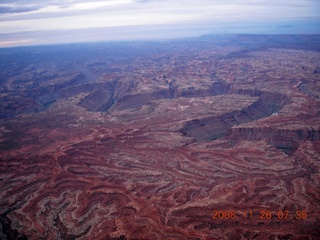 40 6ps. aerial - Canyonlands, cloudy dawn