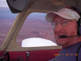 43 6ps. aerial - Canyonlands, cloudy dawn - Adam flying N4372J