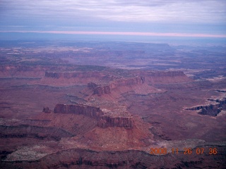 45 6ps. aerial - Canyonlands, cloudy dawn