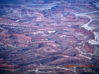 50 6ps. aerial - Canyonlands, cloudy dawn