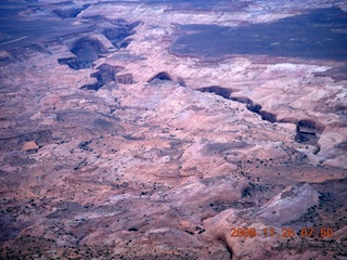aerial - Canyonlands (CNY) to Hanksville (HVE), cloudy dawn