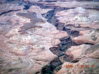 65 6ps. aerial - Canyonlands (CNY) to Hanksville (HVE), cloudy dawn