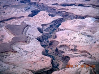 66 6ps. aerial - Canyonlands (CNY) to Hanksville (HVE), cloudy dawn