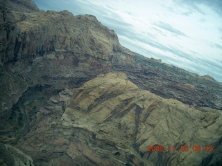 92 6ps. flying with LaVar - aerial - Utah backcountryside - Hidden Splendor canyon approach
