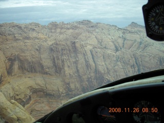 121 6ps. flying with LaVar - aerial - Utah backcountryside - Hidden Splendor canyon departure