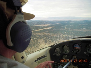 flying with LaVar - aerial - Utah backcountryside - LaVar landing at Ceder Mountain Airport (WPT679)